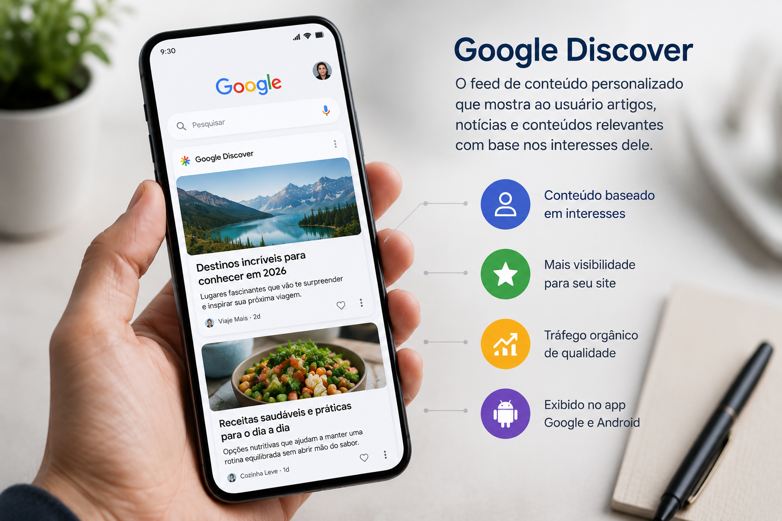 Google Discover como aparecer